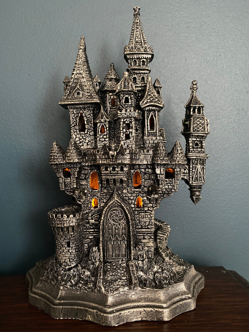 Castle Dracula Sculpture with LED Tea Light