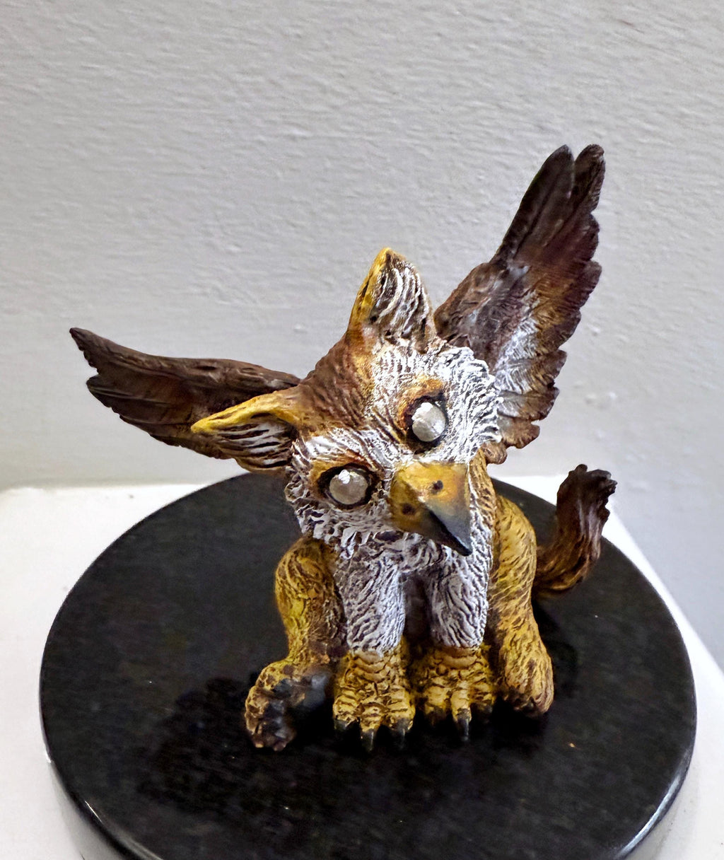Baby Griffin Hand-Painted Resin Figurine