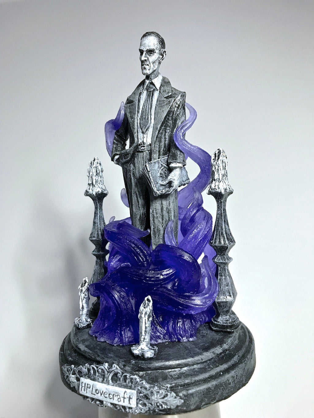 H.P. Lovecraft Statue — Purple Tentacles, designed with Abigail Larson