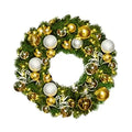 Yuletide Wreath with Warm White Lights -Silver and Gold