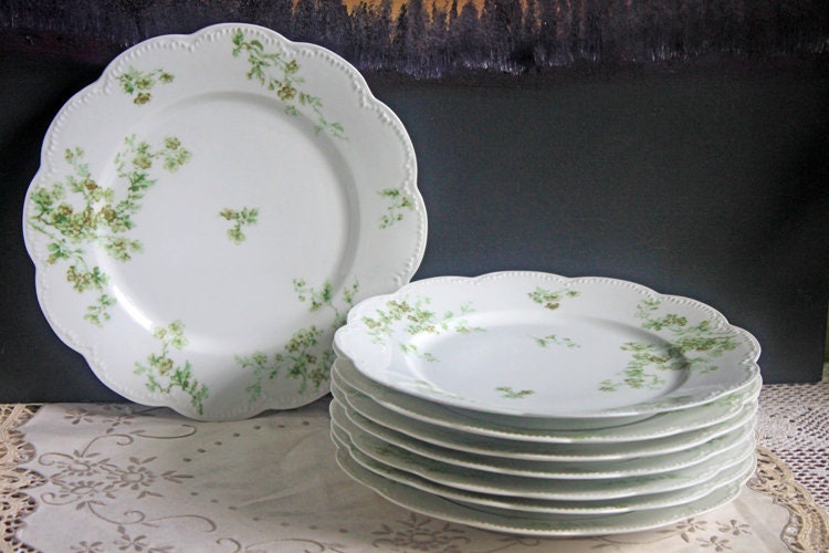 Limoges Elite Berry Bowls – Pink Roses & Scalloped Rim, Set of 8