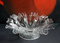 Vintage Depression Glass Bowl, Cabinet Display, Ruffled Edge