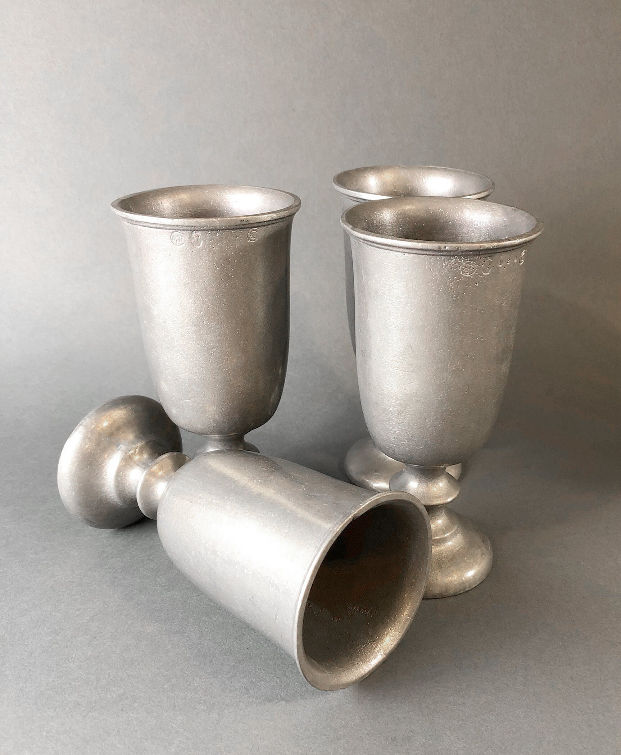 Vintage Pewter Goblet. Tavern RWP USA Barware.  Wilton Collection Wine / Water Goblet.