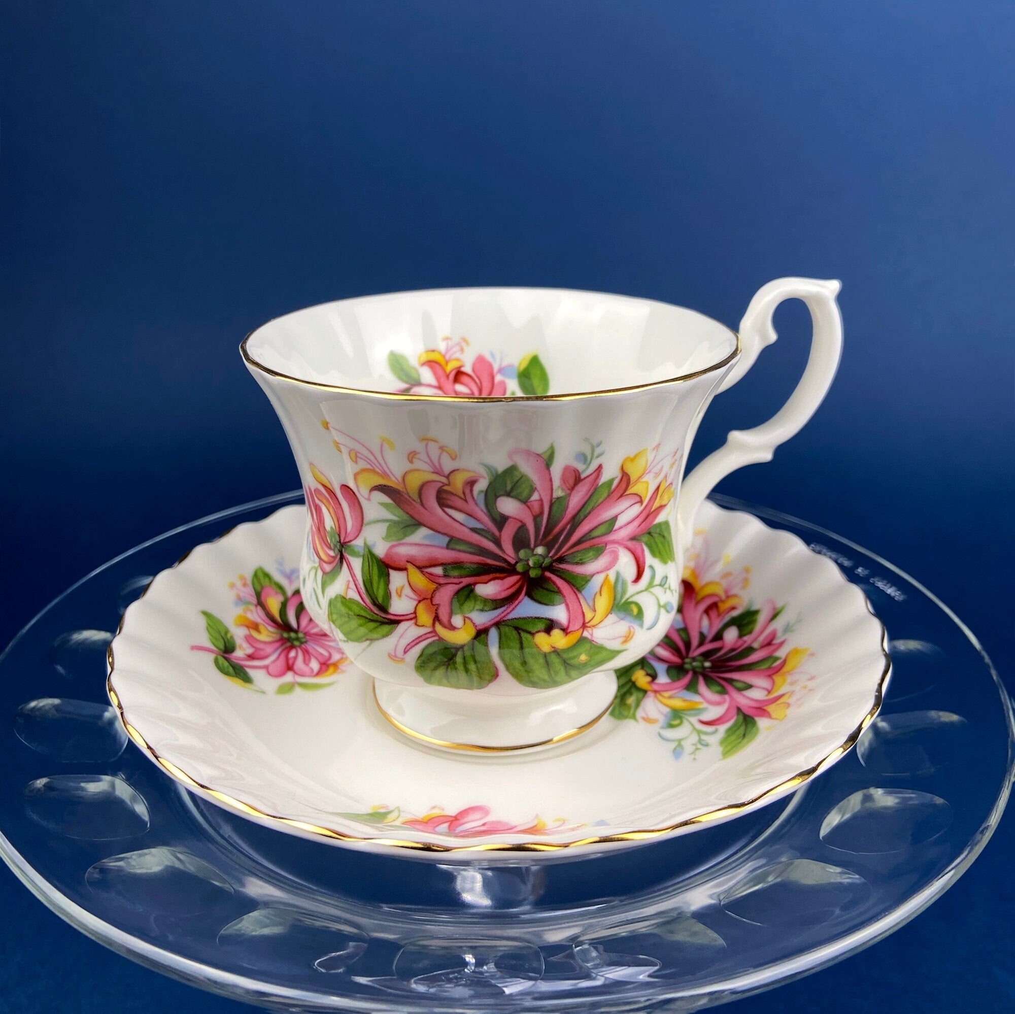 Royal Stafford Berkeley Rose Square Tea Cup & Saucer – Made in England