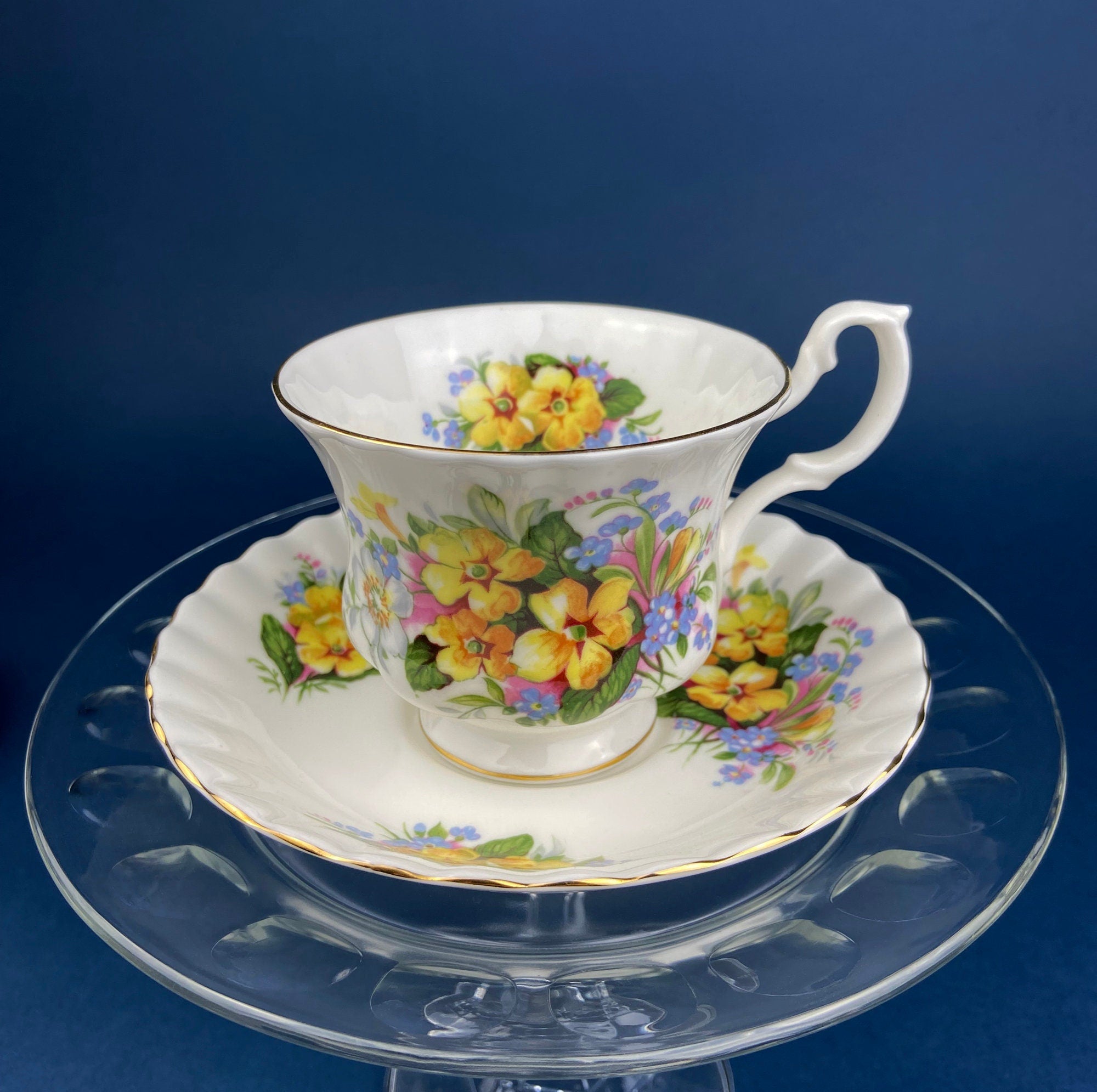 Royal Albert Dainty Dina Series Tea Cup & Saucer – Prudence
