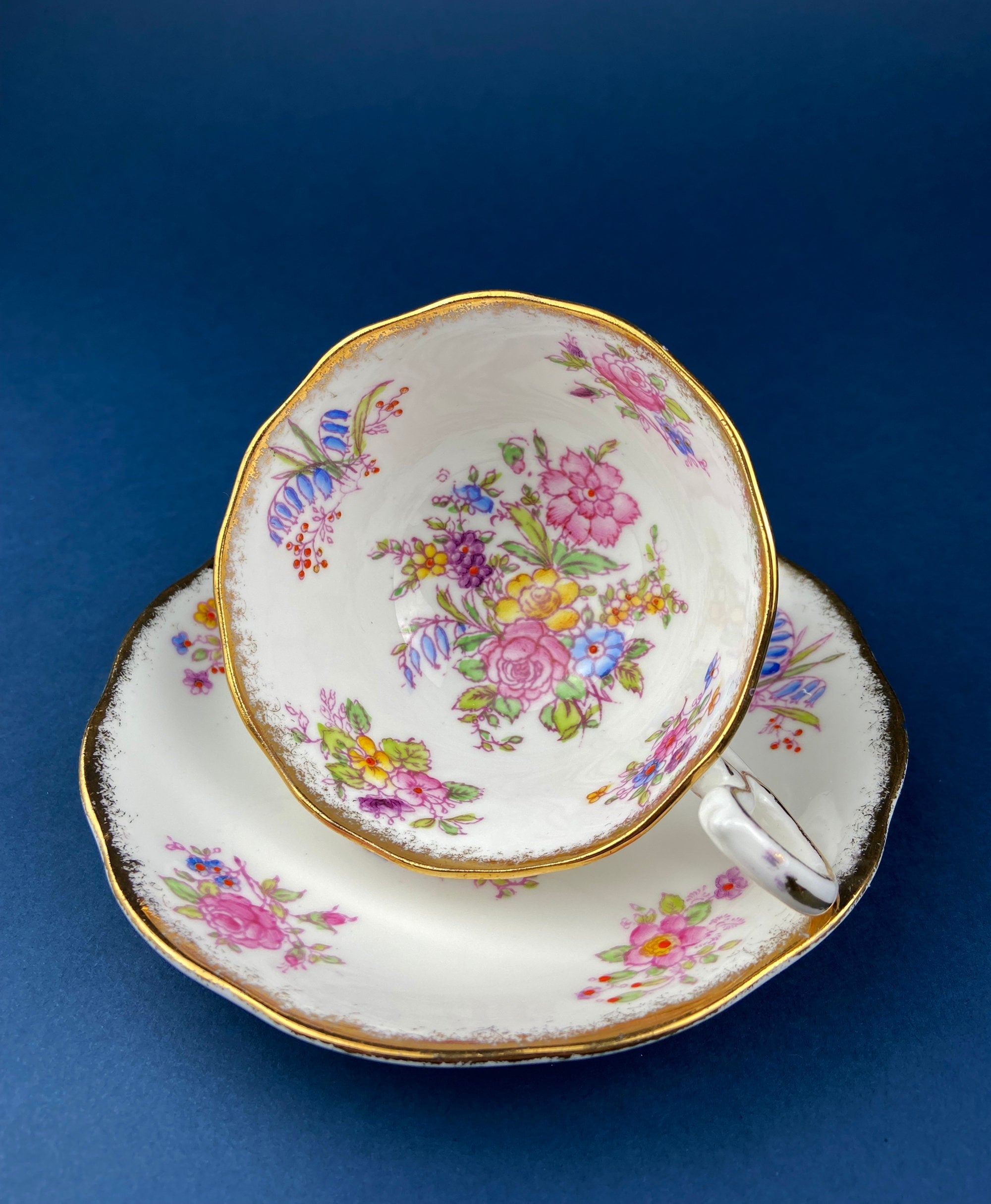 Vintage Royal Albert Tea Cup and Saucer, Flower Garland Crown China