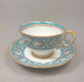 Crown Staffordshire Ellesmere Tea Cup & Saucer – Repousse Detail, Pattern 14962