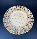 Antique Meissen Reticulated Hand-Painted Tea Rose Serving Platter
