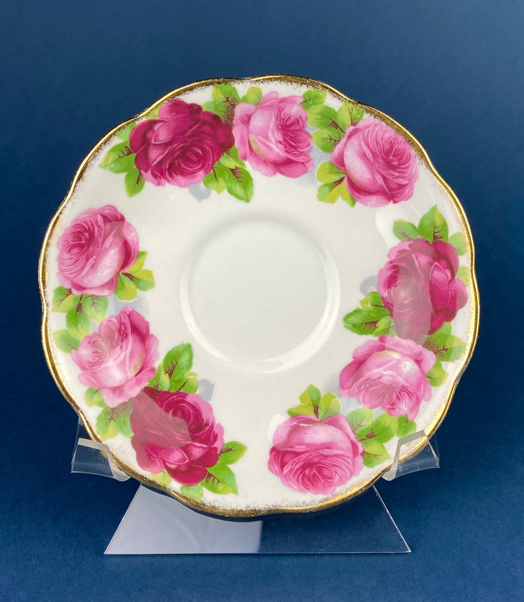 Royal Albert Old English Rose Tea Cup & Saucer – Fine Bone China