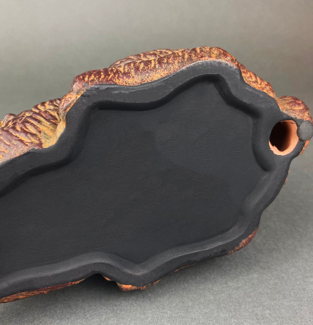 Chocolate-Like Bunny Rabbit Figurine with Flower Wreath