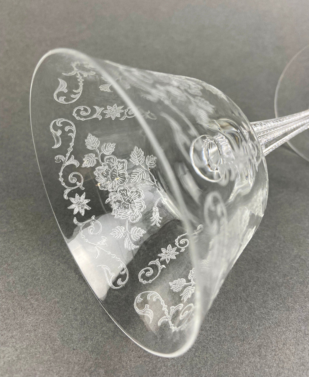 Fostoria Etched Midnight Rose Crystal Sherbet Glasses – Set of 6