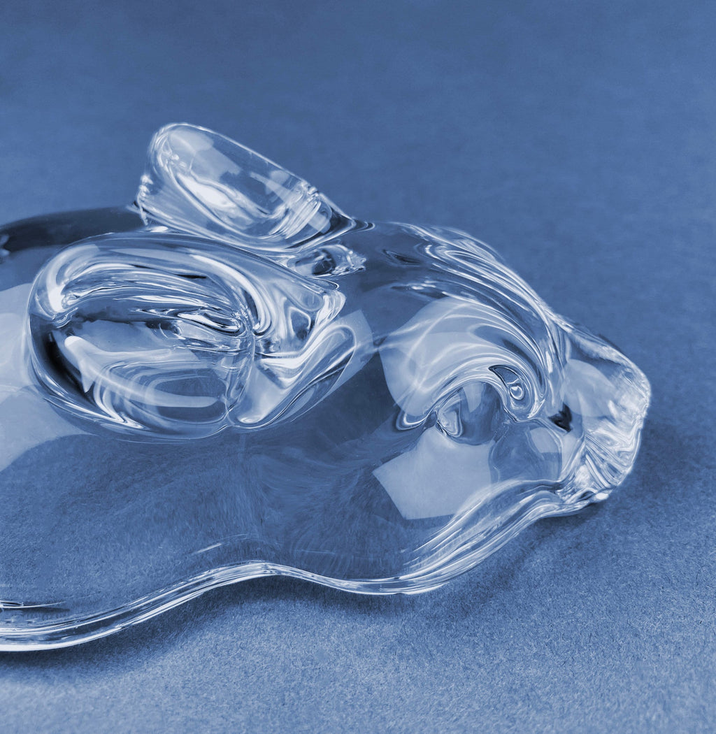 Clear Glass Bunny Butter Dish, Trinket Box, Spring Easter Decor