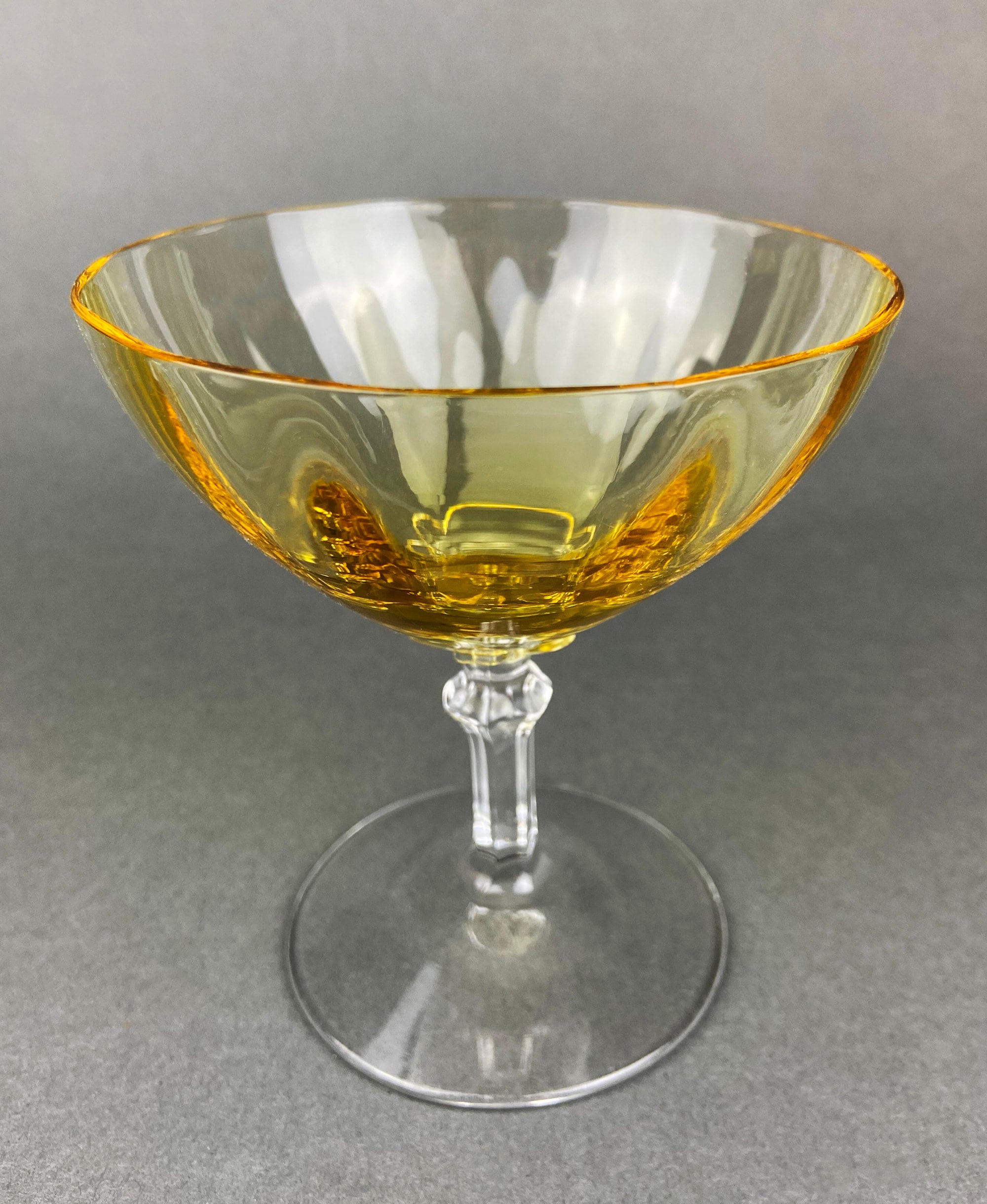 Fostoria Crystal Topaz Low Sherbet Champagne Glasses – Set of 6