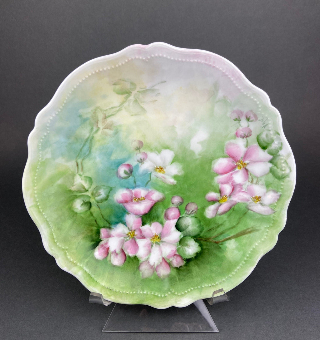 Antique M.Z. Austria Imperial Vienna Hand-Painted Decorative Plate, c.1900–1909