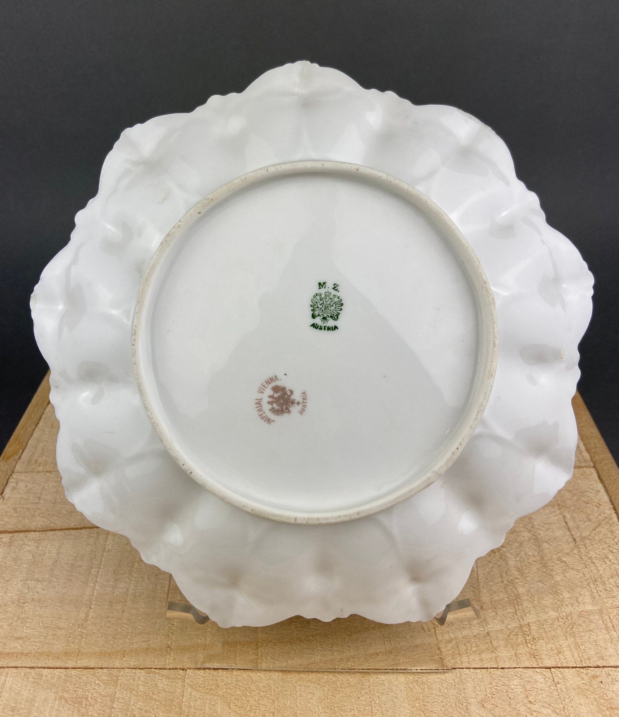 Antique M.Z. Austria Imperial Vienna Hand-Painted Decorative Plate, c.1900–1909