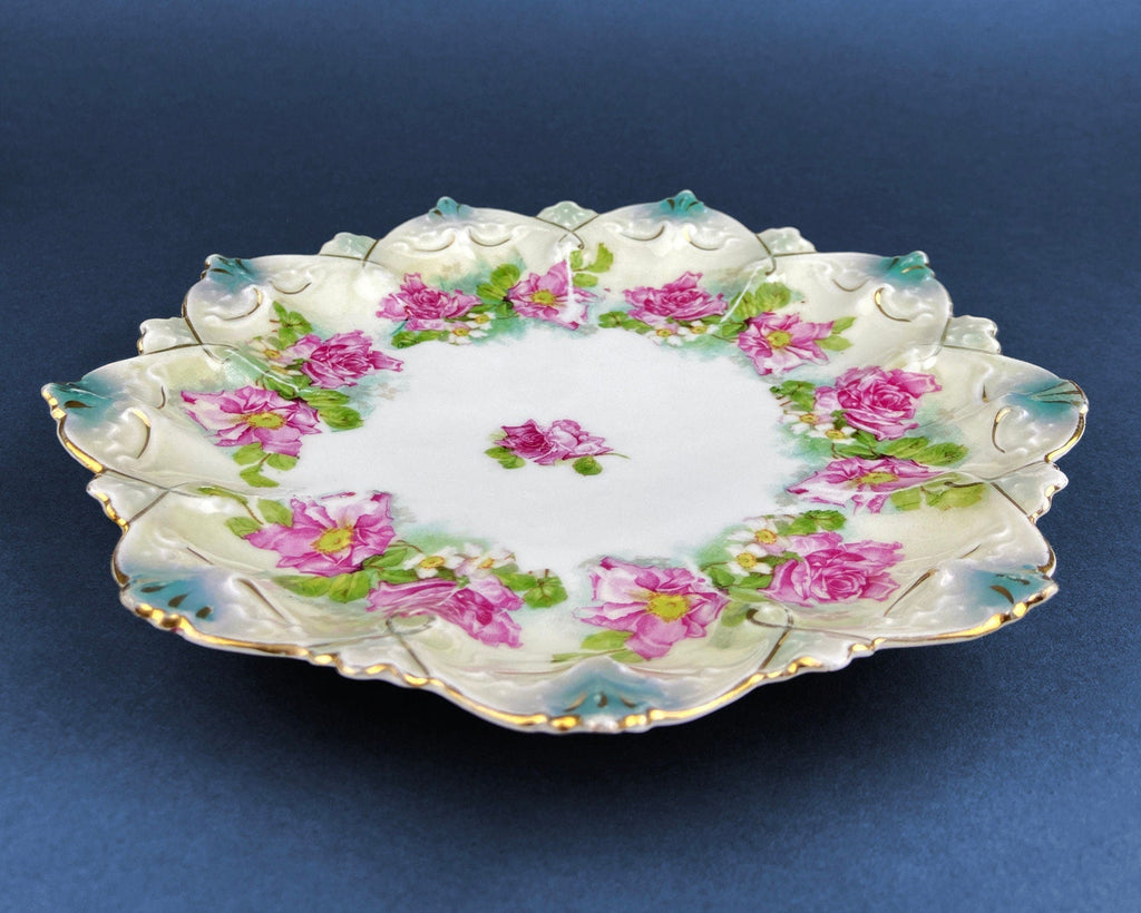 Antique M.Z. Austria Imperial Vienna Hand-Painted Decorative Plate, c.1900–1909
