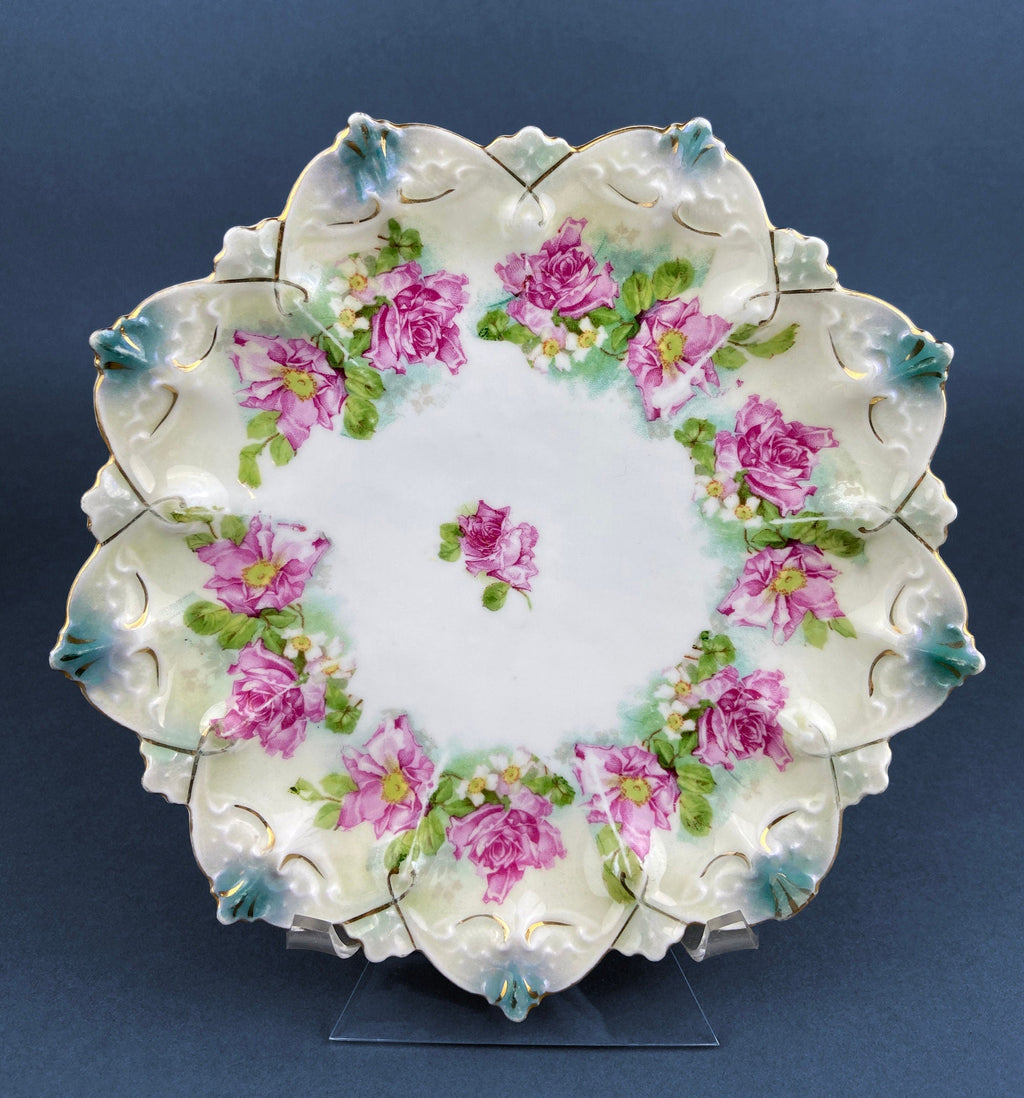 Antique M.Z. Austria Imperial Vienna Hand-Painted Decorative Plate, c.1900–1909