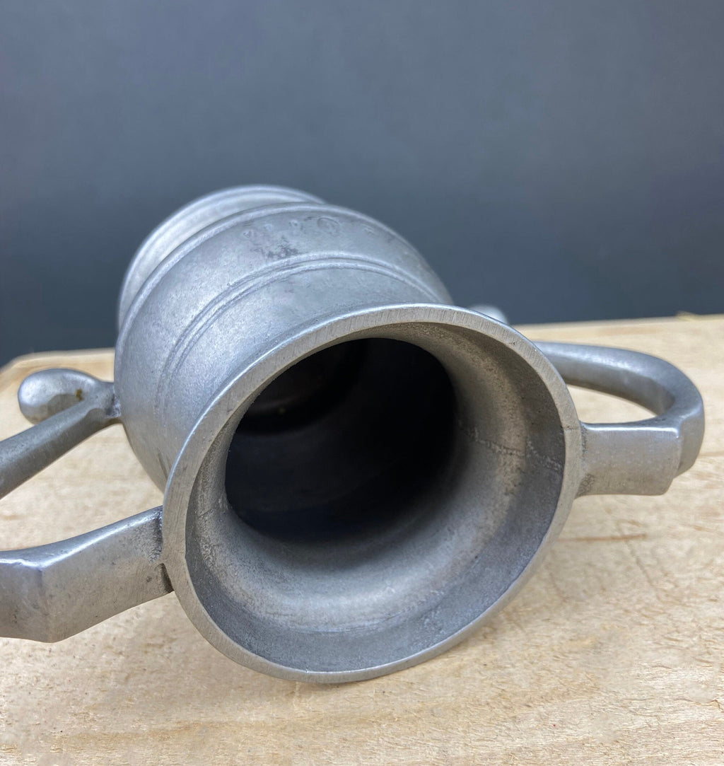 Vintage Pewter Sugar Bowl or Vase. Collectible, Home, Restaurant Decor. Film, Food Styling Prop. RWP USA.