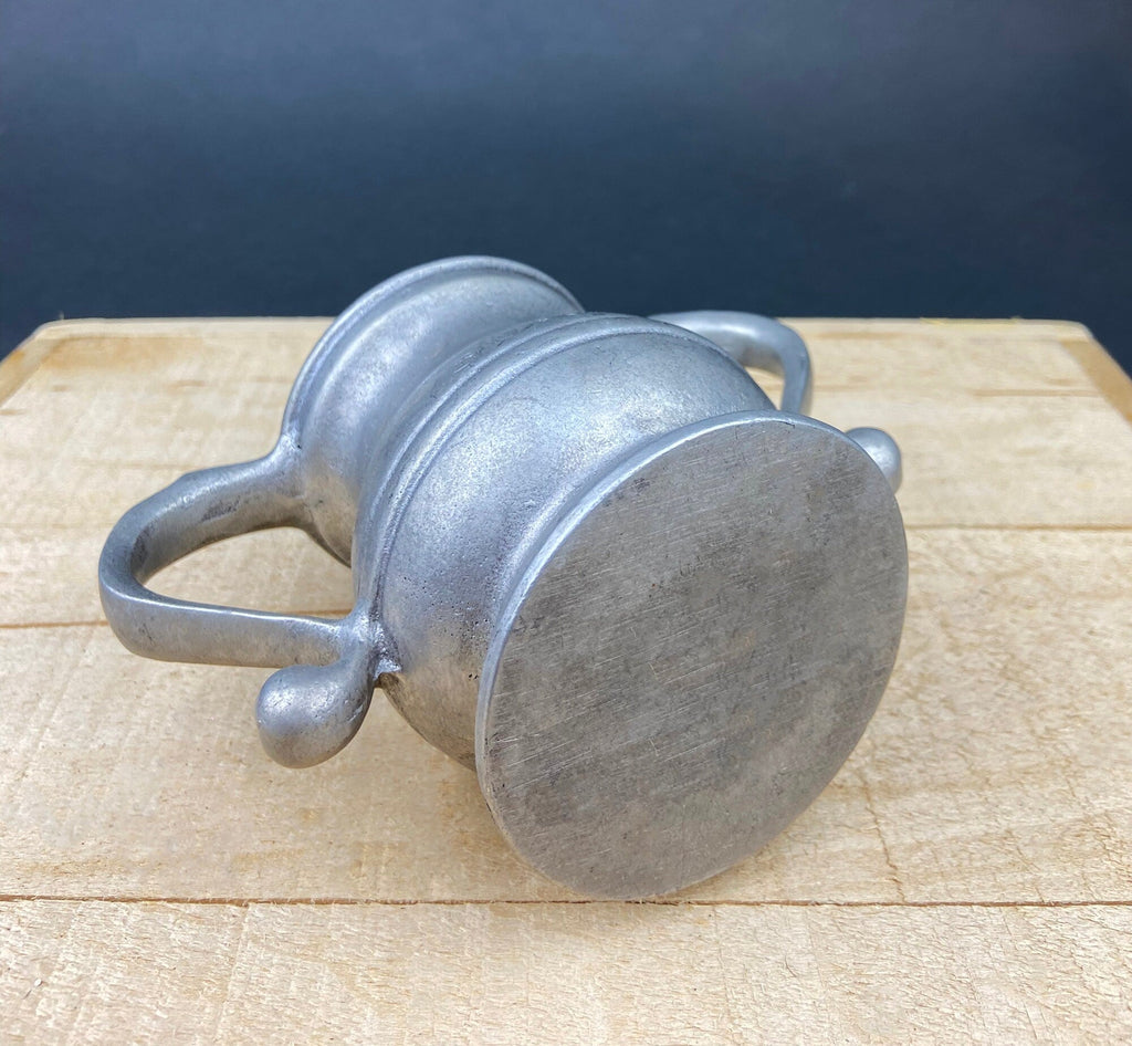 Vintage Pewter Sugar Bowl or Vase. Collectible, Home, Restaurant Decor. Film, Food Styling Prop. RWP USA.