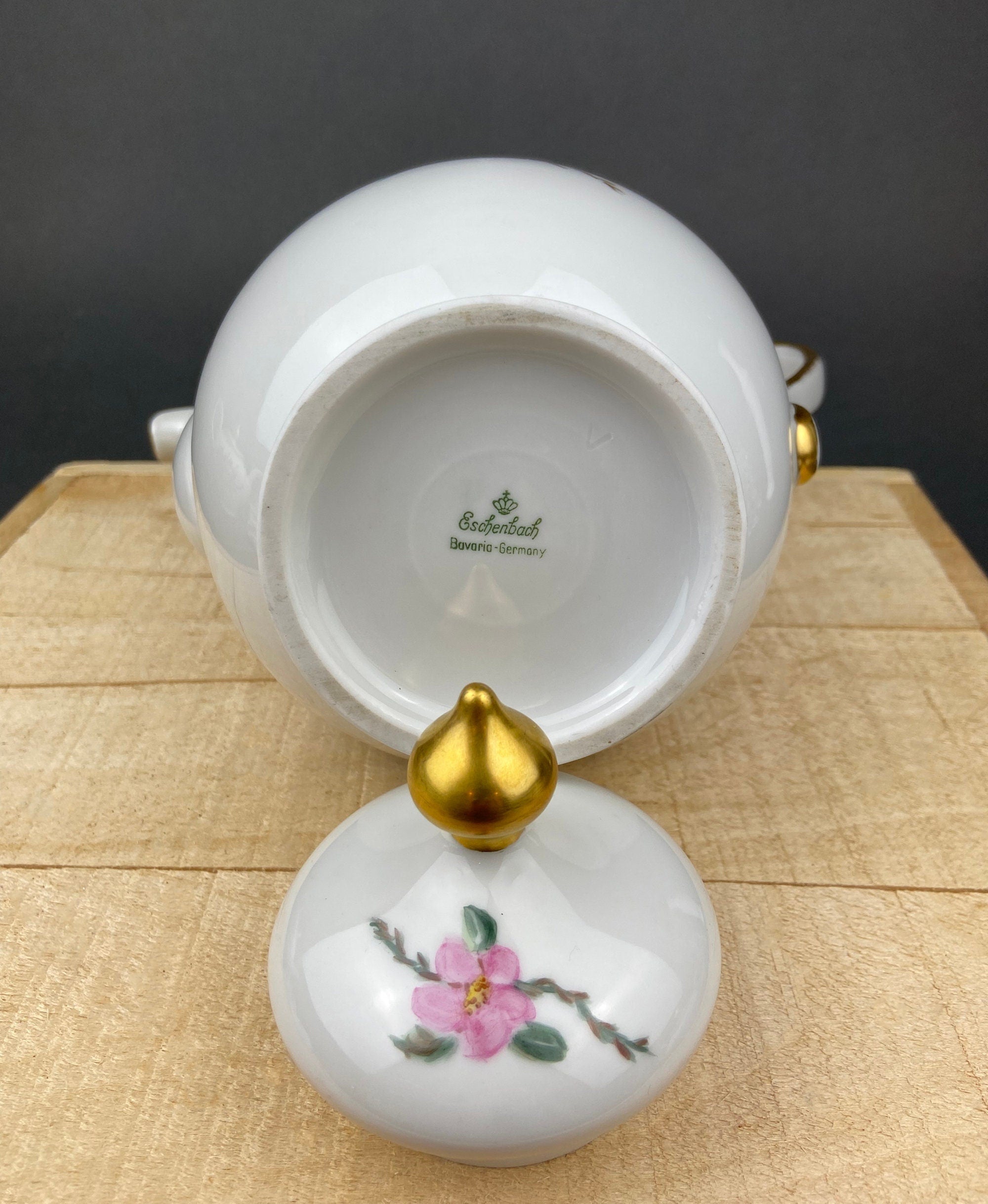 Antique Eschenbach Baronet Porcelain Tea & Coffee Set – Hand-Painted Floral, Bavaria