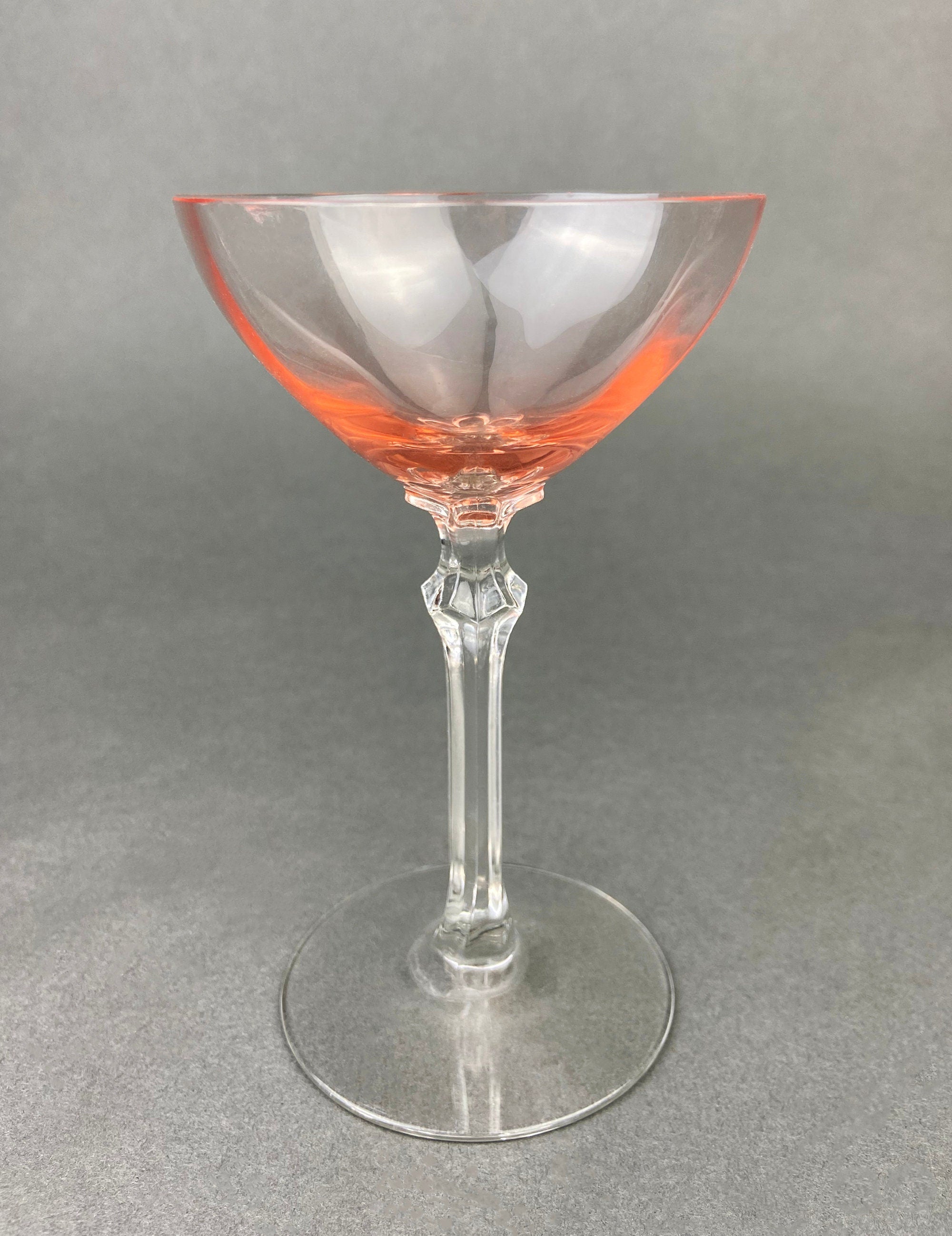 Fostoria Light Pink Crystal Claret Glasses – Set of 5