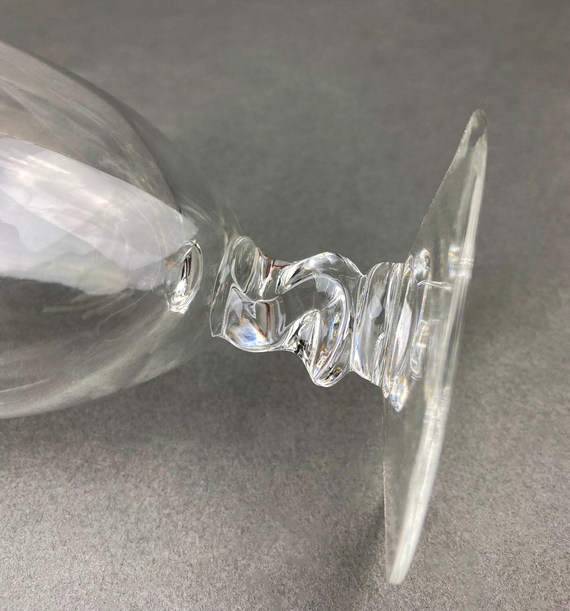Vintage Contour Clear by Fostoria Crystal Juice Glasses with S Shaped Stem. Set of Five Small Stemware. Collectible Glassware. Fine Dining.