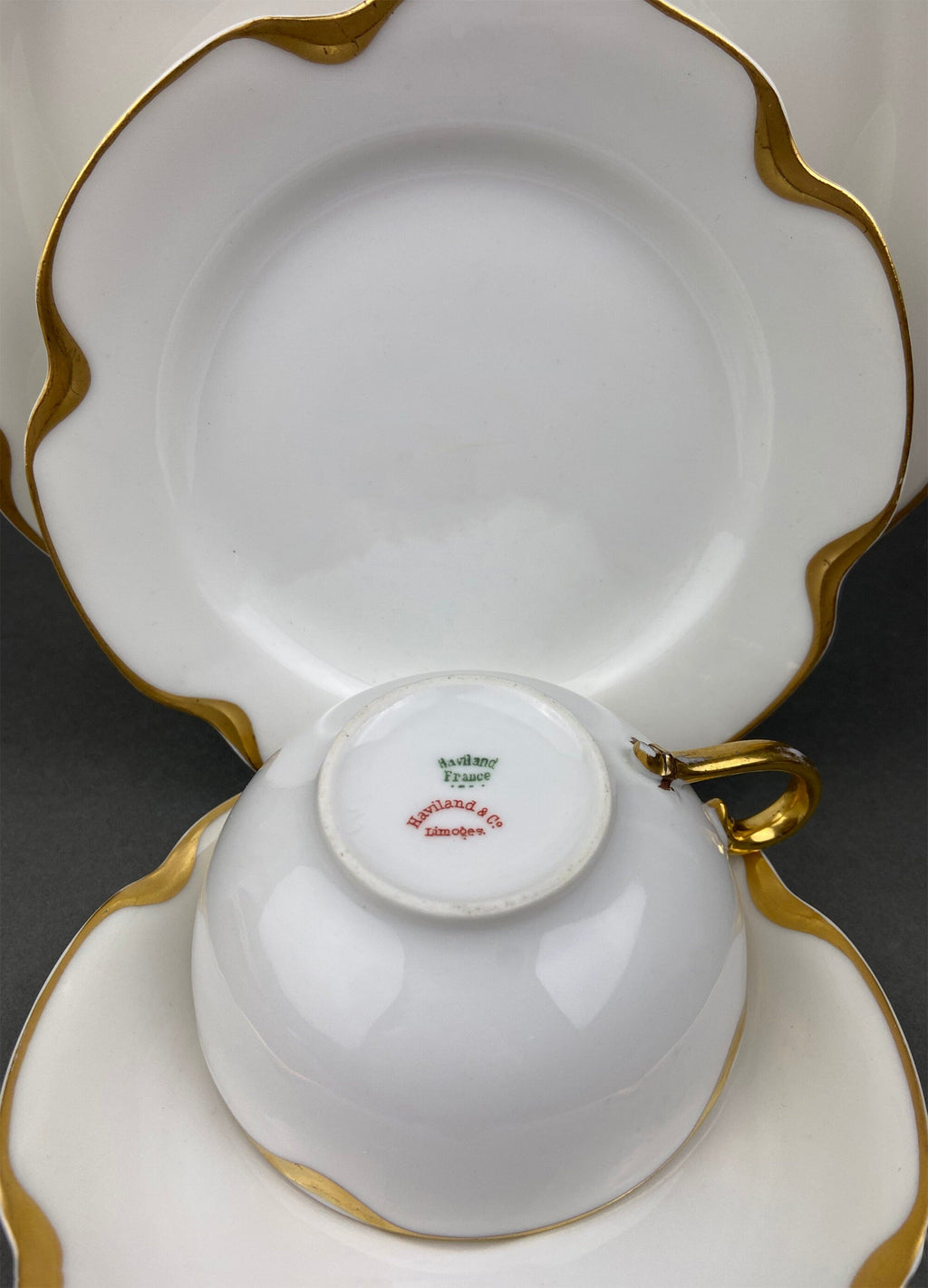 Antique Haviland Limoges Porcelain 4-Piece Place Setting