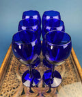 Cobalt Blue Wine Glasses – Set of 6