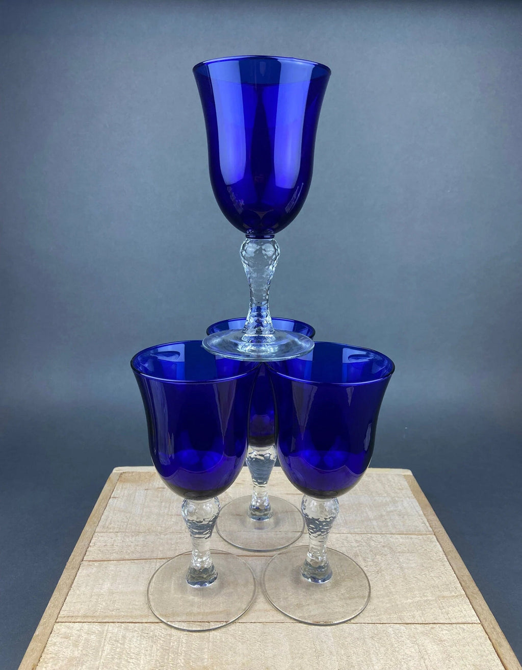 Cobalt Blue Wine Glasses – Set of 6
