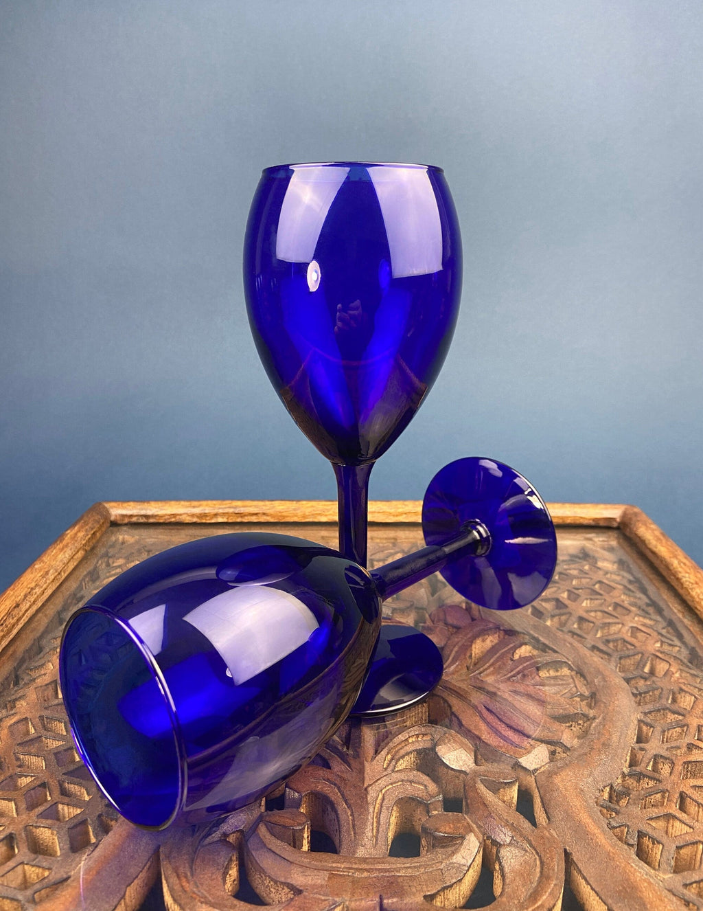 Cobalt Blue Wine Glasses – Set of 6