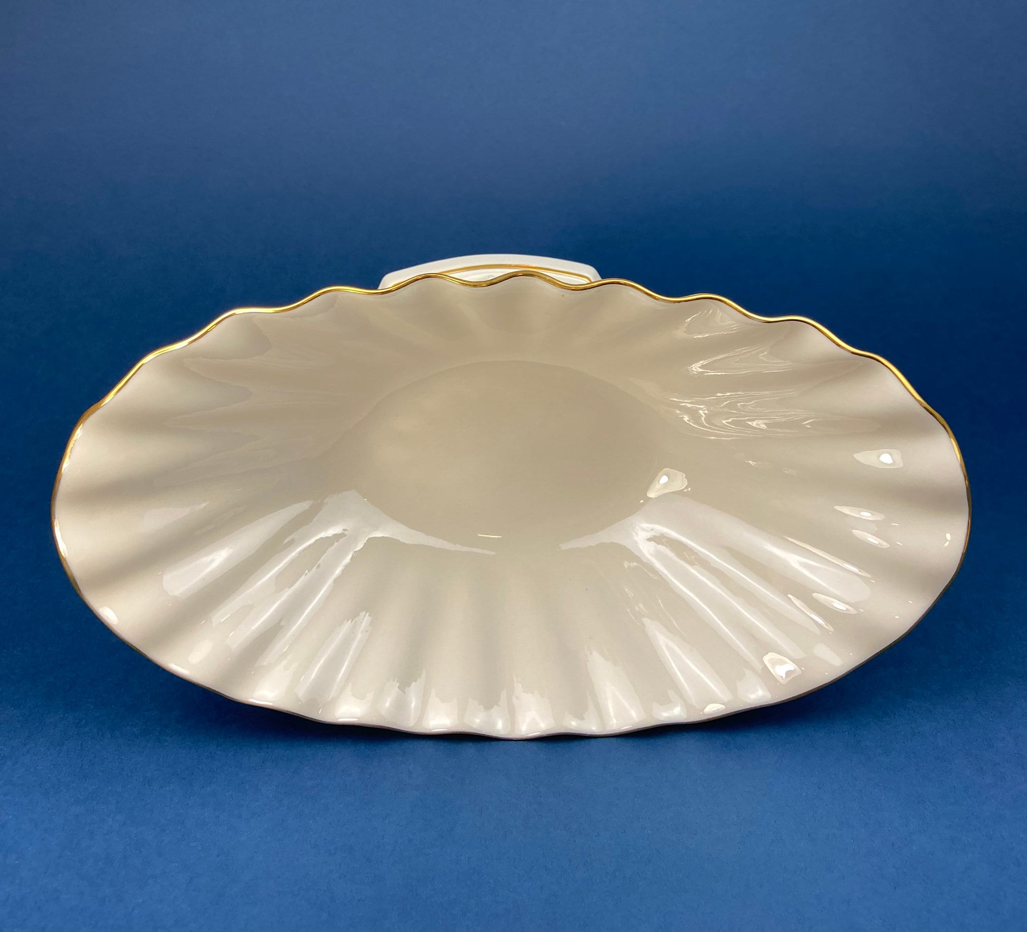 Lenox Aquarius Dolphin Pedestal Compote – Cream Porcelain