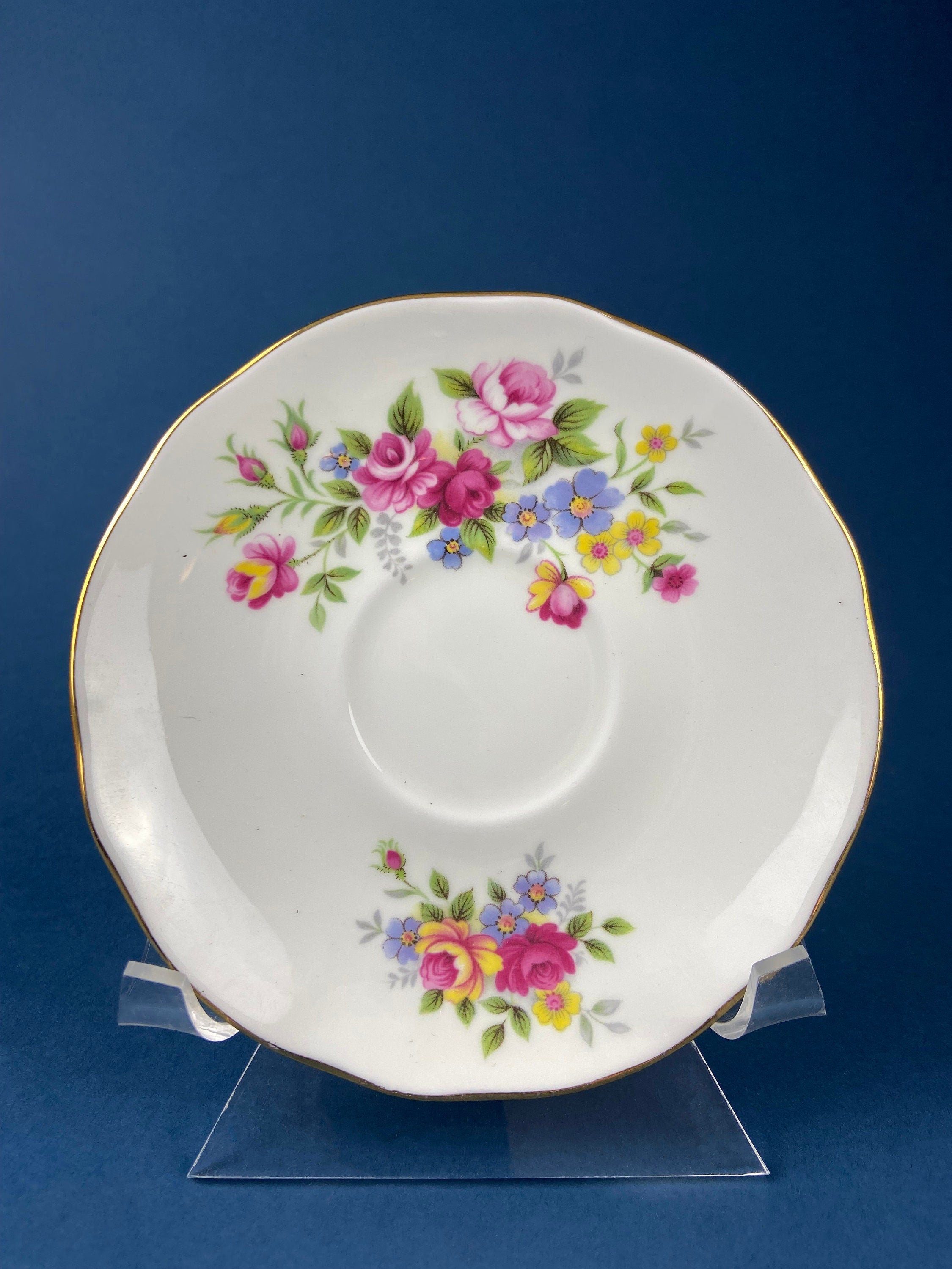 Vintage Duchess Bone China Tea Cup and Saucer: Floral Cottagecore Collectible