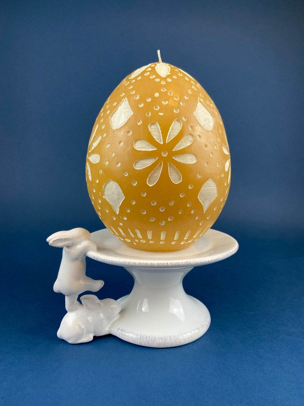 White Porcelain Bunny Stand | Candy Dish, Cupcake Stand & Candle Holder