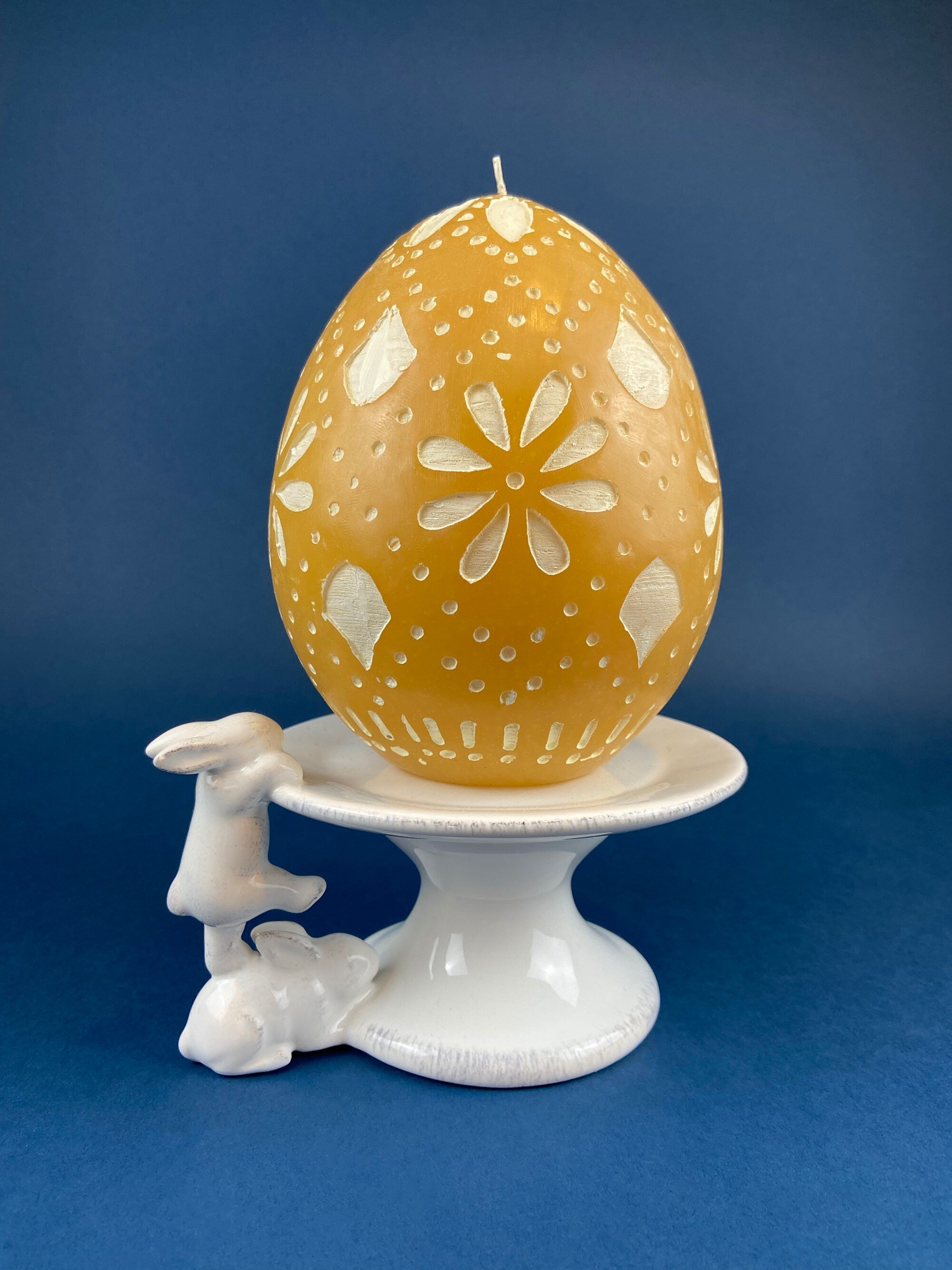 White Porcelain Bunny Stand | Candy Dish, Cupcake Stand & Candle Holder