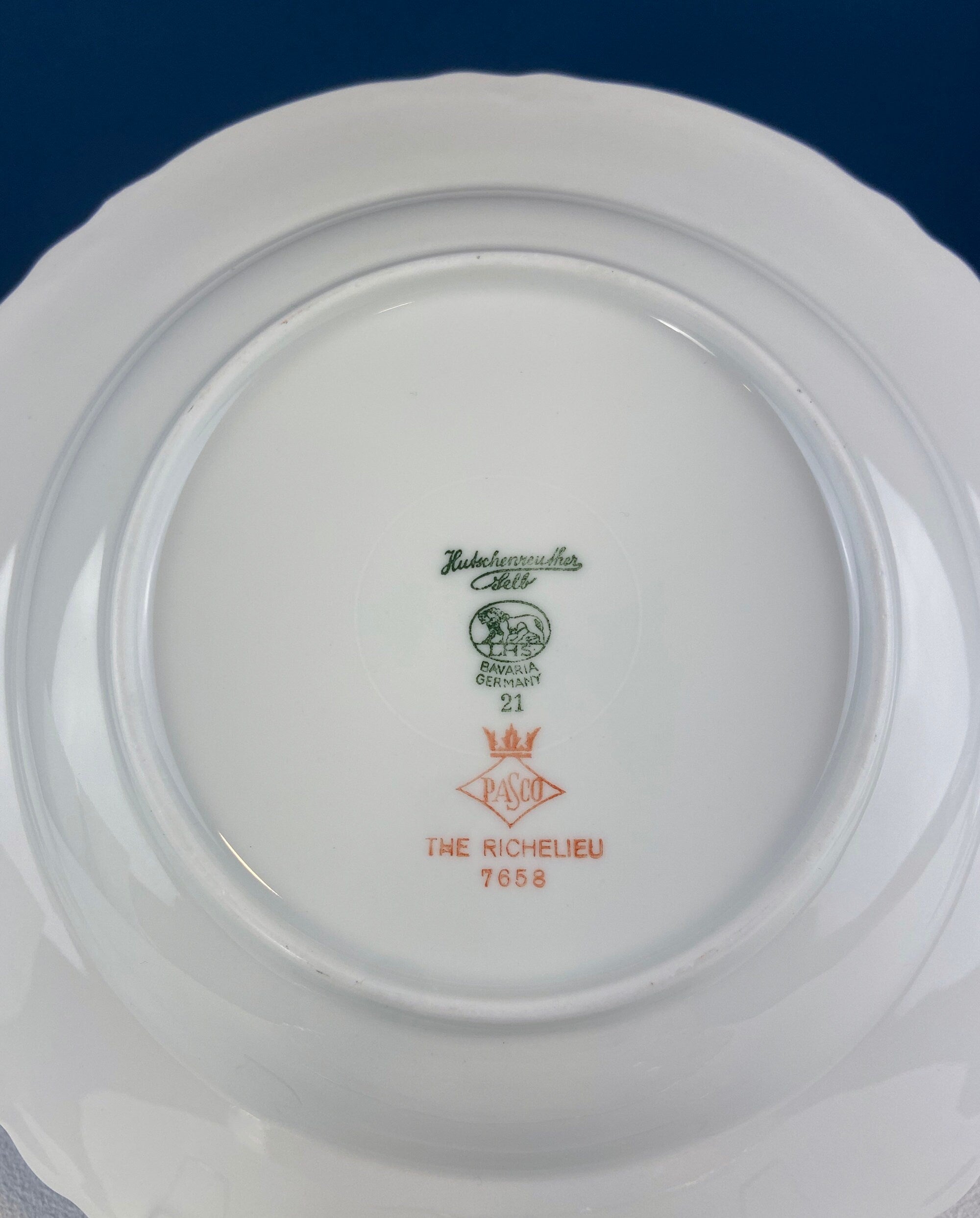 Antique Hutschenreuther Richelieu Rose Garland Soup Plates – Set of 12