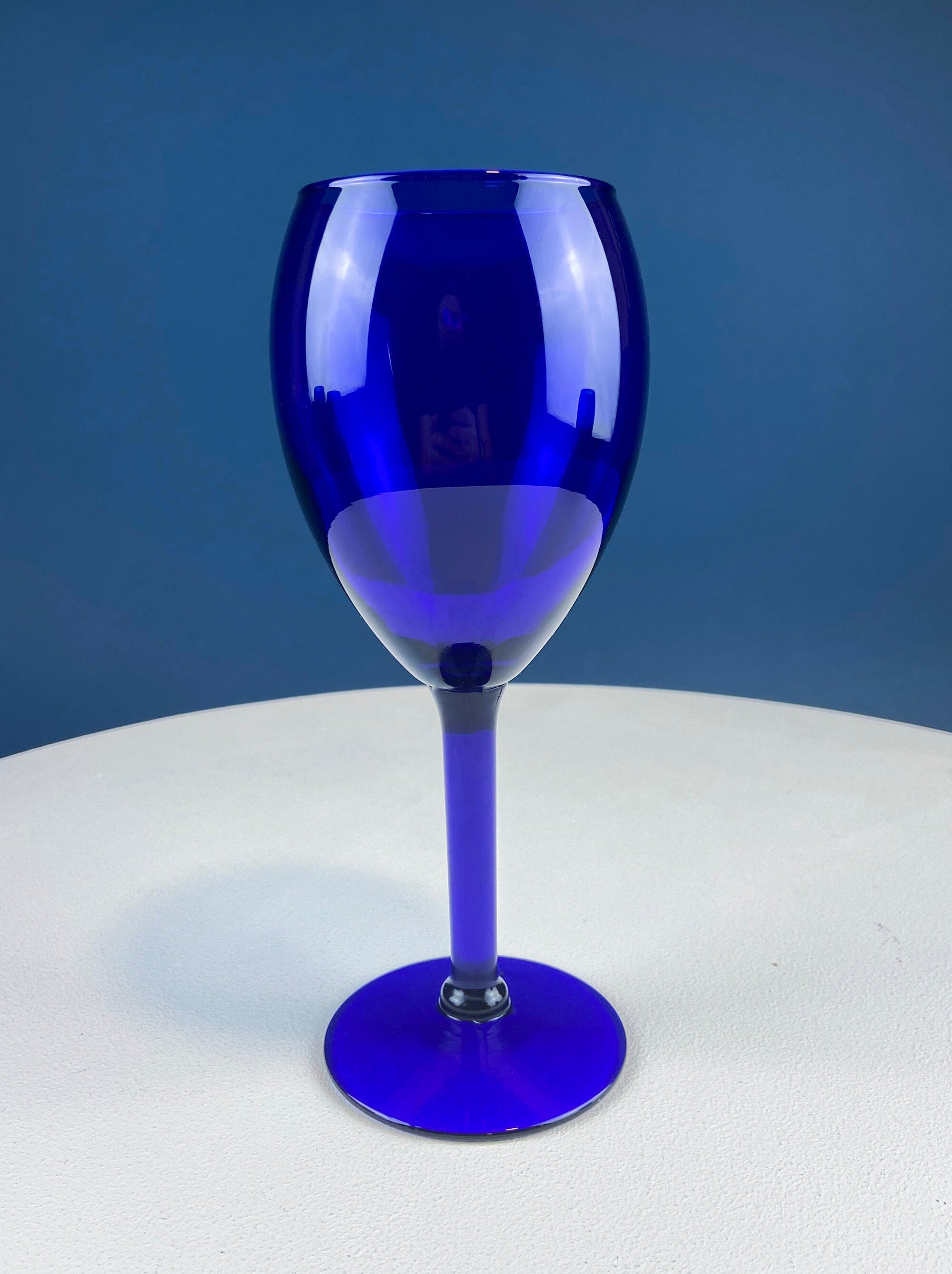 Cobalt Blue Wine Glasses – Set of 6 (Tall)