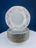 Antique Hutschenreuther Richelieu Rose Garland Soup Plates – Set of 12