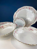 Antique Hutschenreuther Pink Rose Garland Serving Set – 5 Pieces