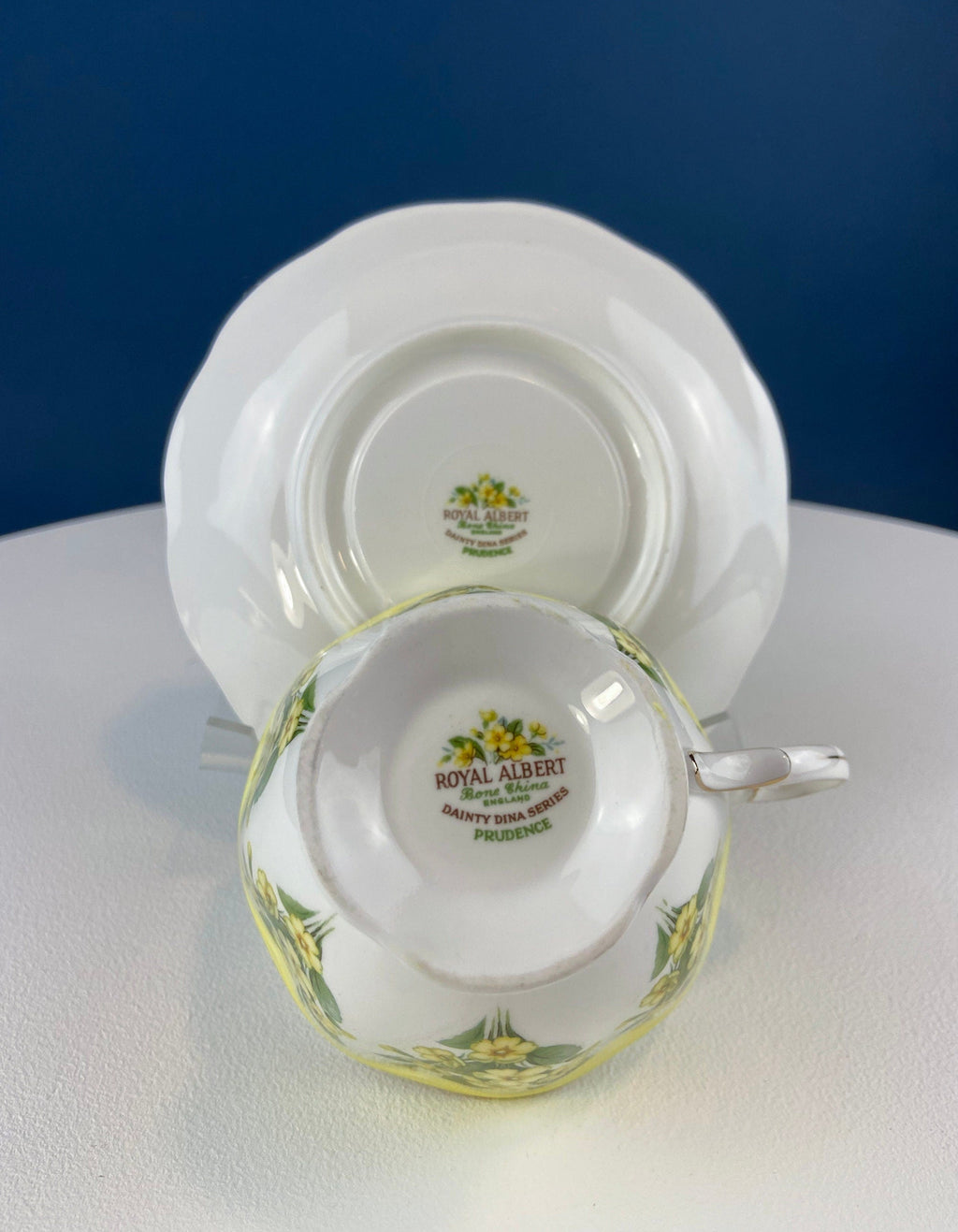 Royal Albert Dainty Dina Series Tea Cup & Saucer – Prudence