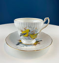 Queen’s Fine Bone China Tea Cup & Saucer – Birds of America, Pair of Finches