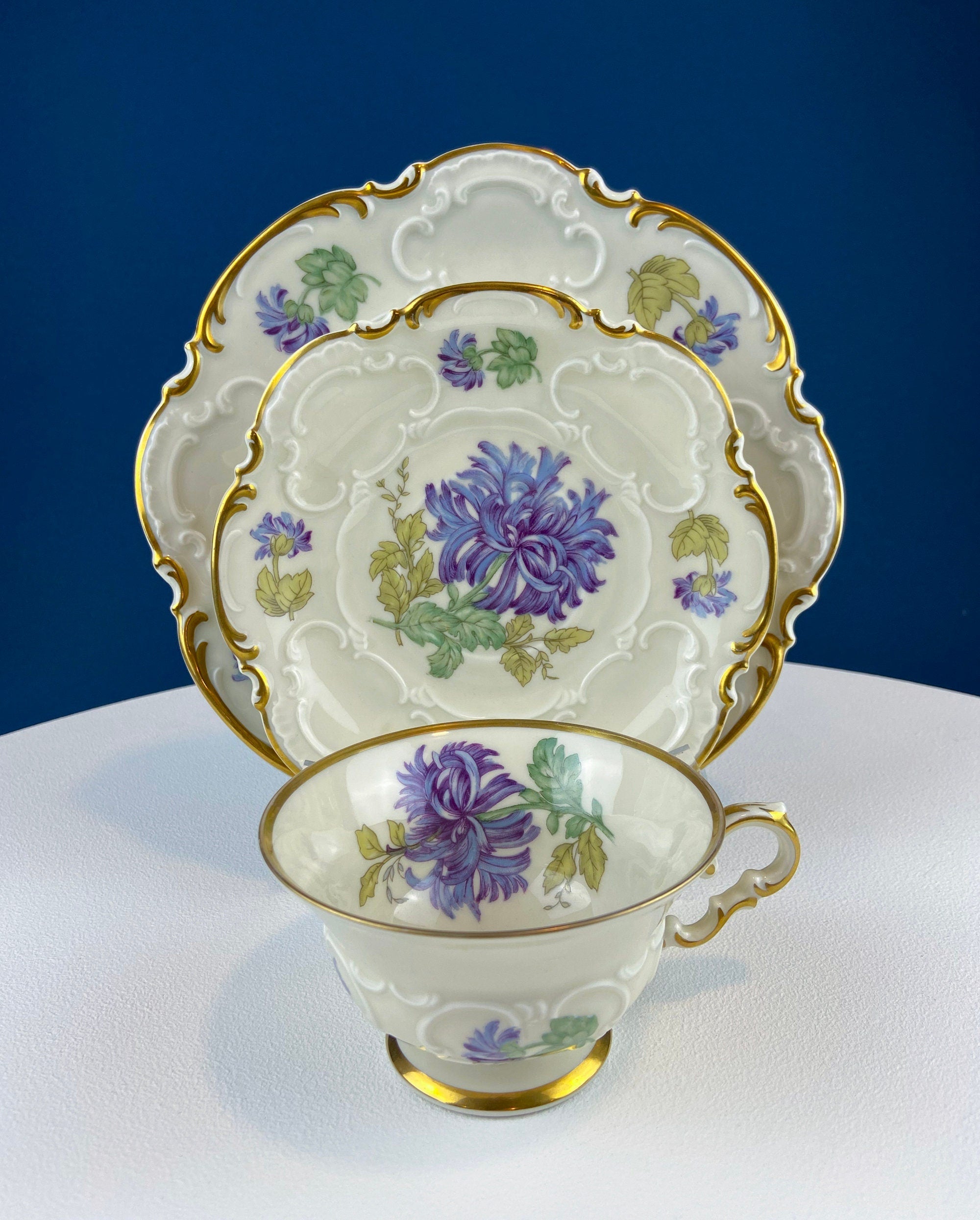 Queen’s Fine Bone China Tea Cup & Saucer – Birds of America, Pair of Finches