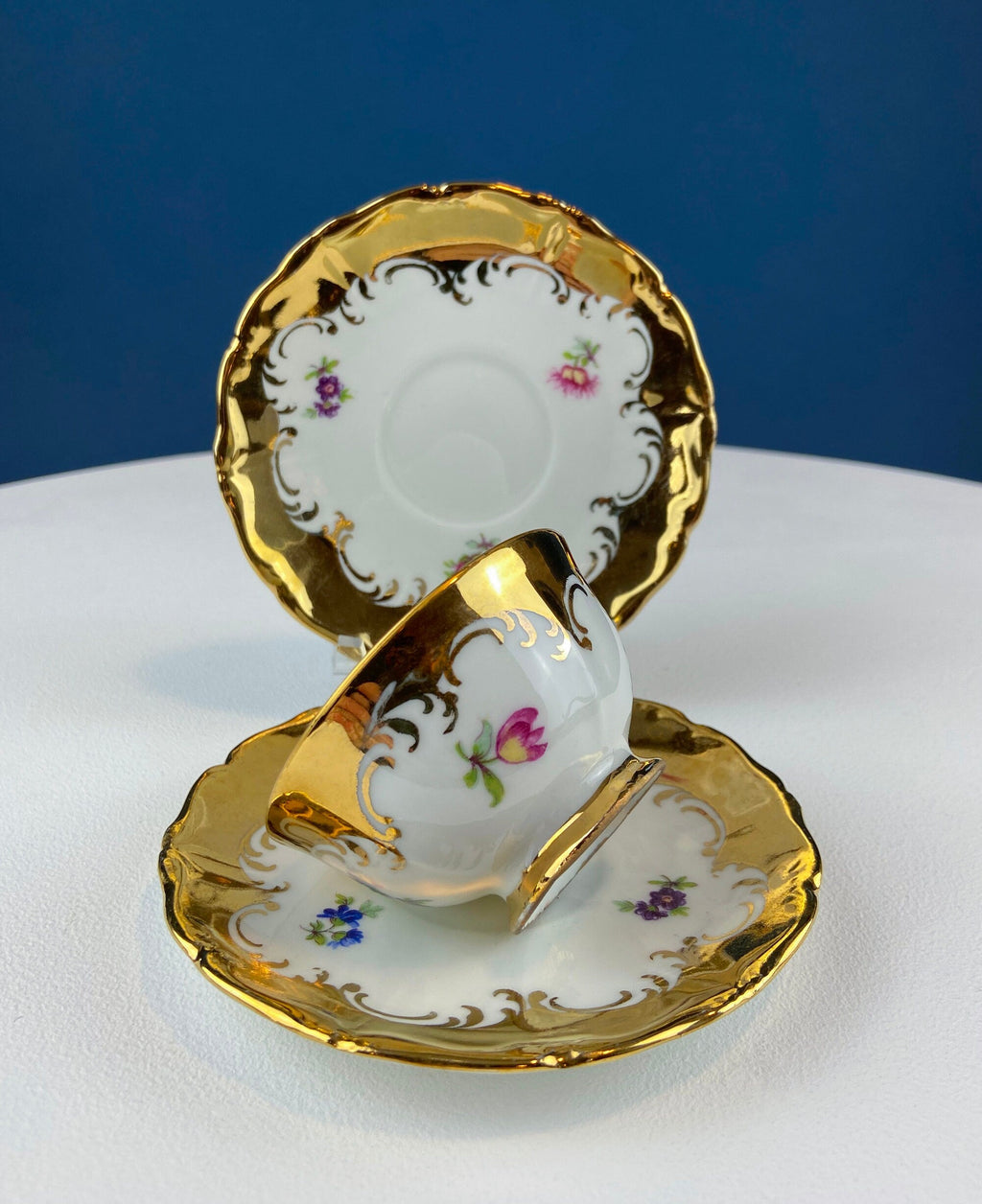 Prussian Gold Demitasse Tea & Coffee Set – Service for Two, 13 Pieces