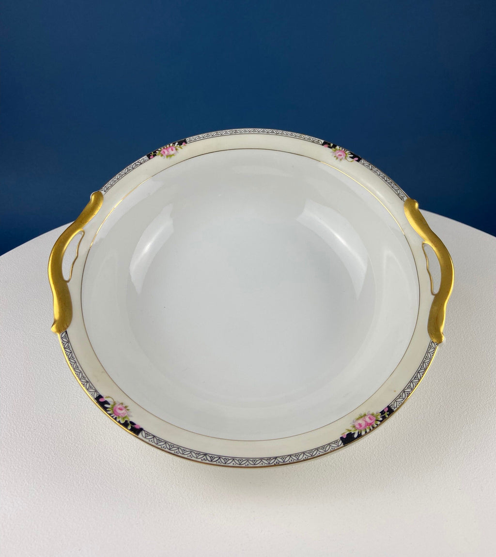 Noritake Beechmont Vintage Dinnerware Set – Rose Clusters & Black