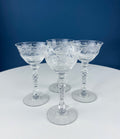 Tiffin Franciscan Byzantine Etched Crystal Sweet Wine Glasses – Set of 4