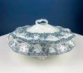 Antique Wedgwood Violet Porcelain Tureen – Black & White Relief