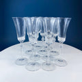 Mikasa Enchantress Crystal Champagne Flutes – Frosted Berry & Leaf Ball Stem, Set of 11