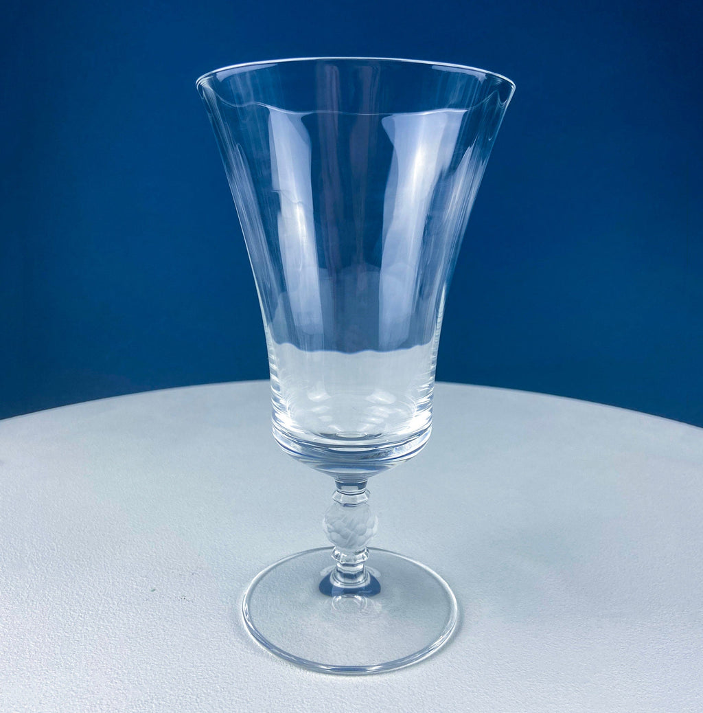 Mikasa Enchantress Crystal Water Goblets – Frosted Berry & Leaf Stem, Set of 10