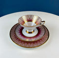 Winterling Roslaw Bavarian Porcelain Tea Trio – Gold & Pink Lotus