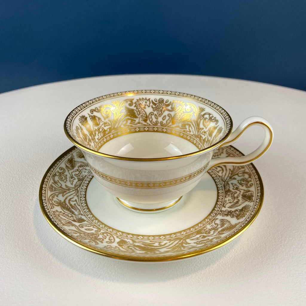 Wedgwood Florentine Gold Dragon Tea Cup & Saucer