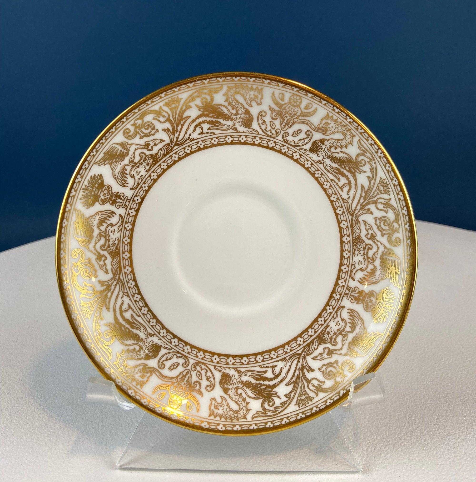 Wedgwood Florentine Gold Dragon Tea Cup & Saucer